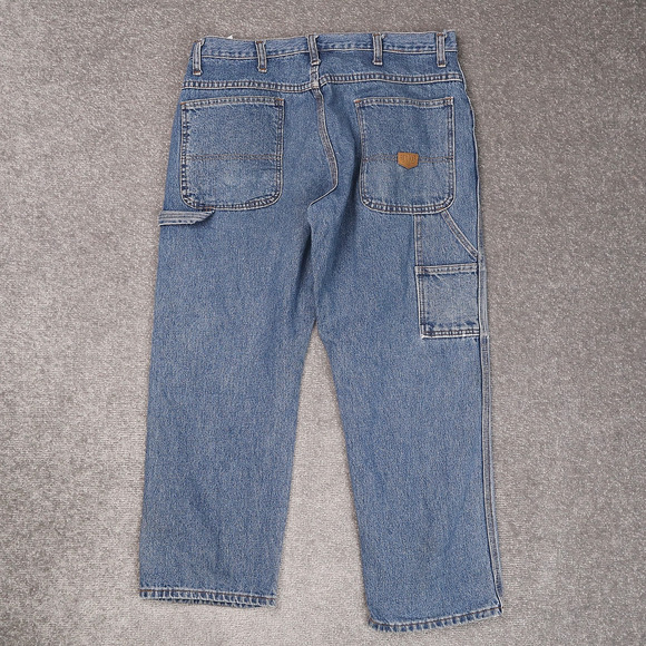 Red Kap Carpenter 36x30 Medium Wash Straight Leg Blue Denim Jeans - Picture 2 of 10